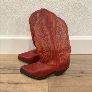 Laredo Red Leather Cowgirl Boots size 7